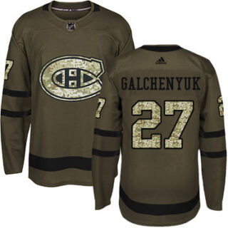 Youth Montreal Canadiens #27 Alex Galchenyuk Green Salute to Service Stitched NHL Jersey