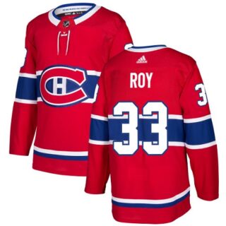 Youth Montreal Canadiens #33 Patrick Roy Red Home Authentic Stitched NHL Jersey