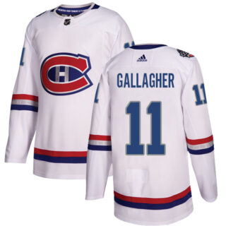 Youth Montreal Canadiens #11 Brendan Gallagher White Authentic 2017 100 Classic Stitched NHL Jersey
