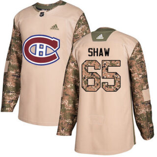 Youth Montreal Canadiens #65 Andrew Shaw Camo Authentic 2017 Veterans Day Stitched NHL Jersey