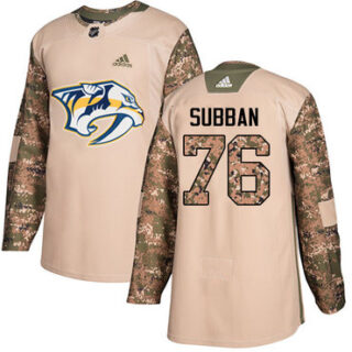 Youth Nashville Predators #76 P.K Subban Camo Authentic 2017 Veterans Day Stitched NHL Jersey
