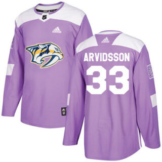 Youth Nashville Predators #33 Viktor Arvidsson Purple Authentic Fights Cancer Stitched NHL Jersey