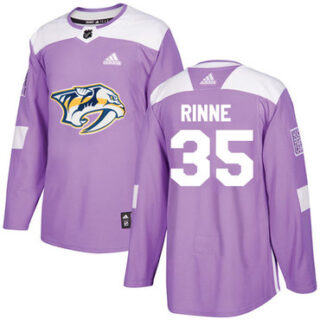 Youth Nashville Predators #35 Pekka Rinne Purple Authentic Fights Cancer Stitched NHL Jersey