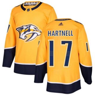 Youth Nashville Predators #17 Scott Hartnell Yellow Home Authentic Stitched NHL Jersey