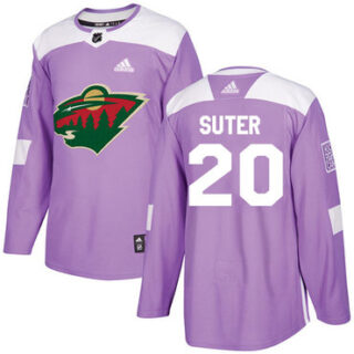 Youth Minnesota Wild #20 Ryan Suter Purple Authentic Fights Cancer Stitched NHL Jersey