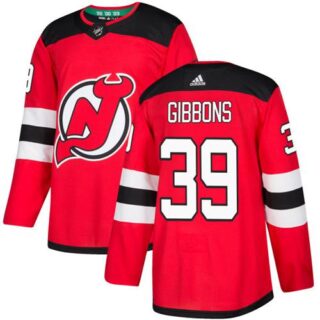 Youth New Jersey Devils #39 Brian Gibbons Red Home Authentic Stitched NHL Jersey