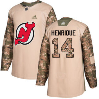 Youth New Jersey Devils #14 Adam Henrique Camo Authentic 2017 Veterans Day Stitched NHL Jersey