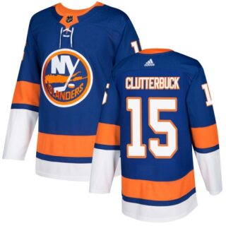 Youth New York Islanders #15 Cal Clutterbuck Royal Blue Home Authentic Stitched NHL Jersey