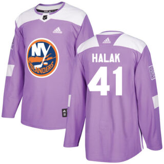 Youth New York Islanders #41 Jaroslav Halak Purple Authentic Fights Cancer Stitched NHL Jersey