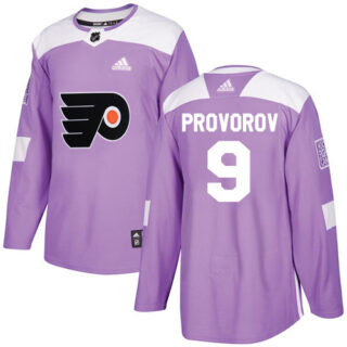 Youth Philadelphia Flyers #9 Ivan Provorov Purple Authentic Fights Cancer Stitched NHL Jersey