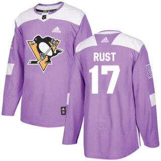 Youth Pittsburgh Penguins #17 Bryan Rust Purple Authentic Fights Cancer Stitched NHL Jersey