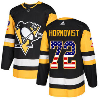 Youth Pittsburgh Penguins #72 Patric Hornqvist Black Home Authentic USA Flag Stitched NHL Jersey