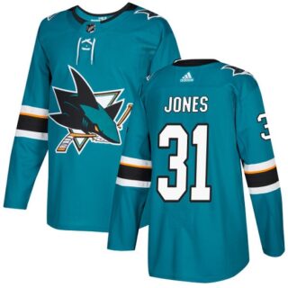 Youth San Jose Sharks #31 Martin Jones Teal Home Authentic Stitched NHL Jersey