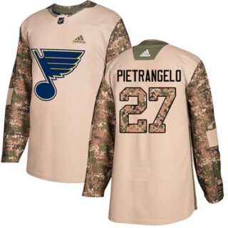 Youth St. Louis Blues #27 Alex Pietrangelo Camo Authentic 2017 Veterans Day Stitched NHL Jersey
