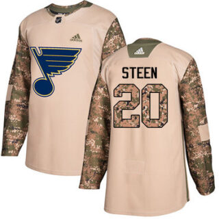Youth St. Louis Blues #20 Alexander Steen Camo Authentic 2017 Veterans Day Stitched NHL Jersey