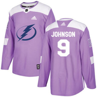 Youth Tampa Bay Lightning #9 Tyler Johnson Purple Authentic Fights Cancer Stitched NHL Jersey