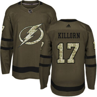 Youth Tampa Bay Lightning #17 Alex Killorn Green Salute to Service Stitched NHL Jersey