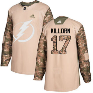 Youth Tampa Bay Lightning #17 Alex Killorn Camo Authentic 2017 Veterans Day Stitched NHL Jersey