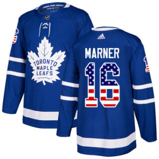 Youth Toronto Maple Leafs #16 Mitchell Marner Blue Home Authentic USA Flag Stitched NHL Jersey