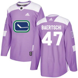 Youth Vancouver Canucks #47 Sven Baertschi Purple Authentic Fights Cancer Stitched NHL Jersey