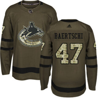 Youth Vancouver Canucks #47 Sven Baertschi Green Salute to Service Stitched NHL Jersey