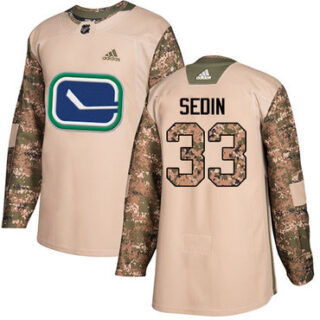Youth Vancouver Canucks #33 Henrik Sedin Camo Authentic 2017 Veterans Day Stitched NHL Jersey