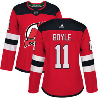 Women's New Jersey Devils #11 Brian Boyle Red Home Authentic Stitched NHL Jersey