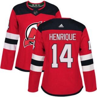 Women's New Jersey Devils #14 Adam Henrique Red Home Authentic Stitched NHL Jersey