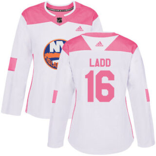 Women's New York Islanders #16 Andrew Ladd White Pink Authentic Fashion Stitched NHL Jersey