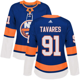Women's New York Islanders #91 John Tavares Royal Blue Home Authentic Stitched NHL Jersey