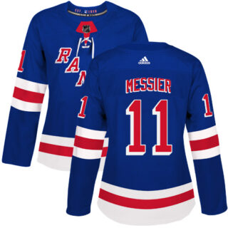 Women's New York Rangers #11 Mark Messier Royal Blue Home Authentic Stitched NHL Jersey