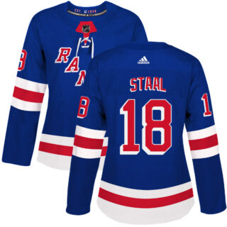 Women's New York Rangers #18 Marc Staal Royal Blue Home Authentic Stitched NHL Jersey