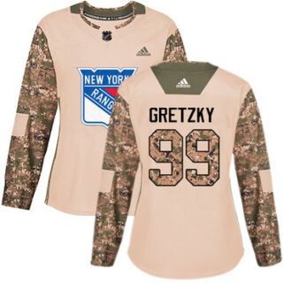 Women's New York Rangers #99 Wayne Gretzky Camo Authentic 2017 Veterans Day Stitched NHL Jersey