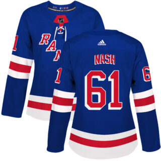 Women's New York Rangers #61 Rick Nash Royal Blue Home Authentic Stitched NHL Jersey