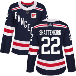 Women's New York Rangers #22 Kevin Shattenkirk Navy Blue Authentic 2018 Winter Classic Stitched NHL Jersey