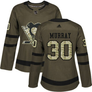 Women's Pittsburgh Penguins #30 Matt Murray Green Salute to Service Stitched NHL Jersey