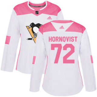 Women's Pittsburgh Penguins #72 Patric Hornqvist White Pink Authentic Fashion Stitched NHL Jersey