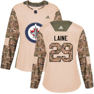 Women's Winnipeg Jets #29 Patrik Laine Camo Authentic 2017 Veterans Day Stitched NHL Jersey