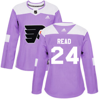 Women's Philadelphia Flyers #24 Matt Read Purple Authentic Fights Cancer Stitched NHL Jersey