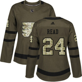 Women's Philadelphia Flyers #24 Matt Read Green Salute to Service Stitched NHL Jersey