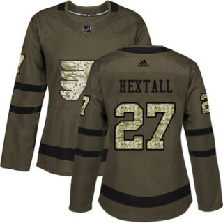 Women's Philadelphia Flyers #27 Ron Hextall Green Salute to Service Stitched NHL Jersey