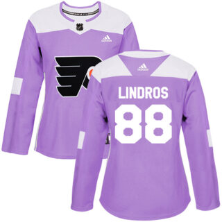 Women's Philadelphia Flyers #88 Eric Lindros Purple Authentic Fights Cancer Stitched NHL Jersey