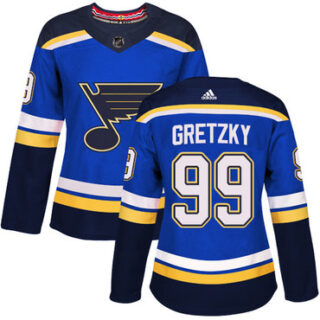 Women's St. Louis Blues #99 Wayne Gretzky Blue Home Authentic Stitched NHL Jersey
