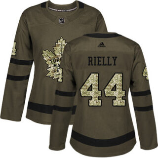Women's Toronto Maple Leafs #44 Morgan Rielly Green Salute to Service Stitched NHL Jersey