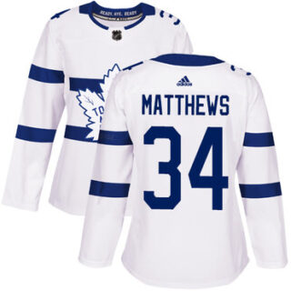 Women's Toronto Maple Leafs #34 Auston Matthews White Authentic 2018 Stadium Series Stitched NHL Jersey