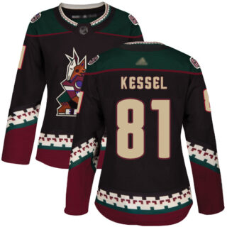 Women's Arizona Coyotes #81 Phil Kessel Black Alternate Authentic Stitched Hockey Jersey