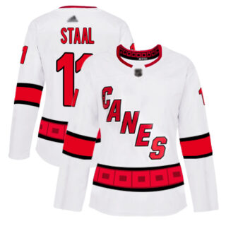 Women's Carolina Hurricanes #11 Jordan Staal White Road Authentic Stitched Hockey Jersey