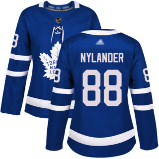 Women's Toronto Maple Leafs #88 William Nylander Blue Home Authentic Stitched Hockey Jersey