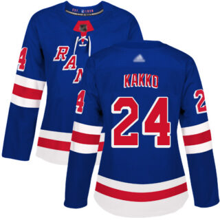 Women's New York Rangers #24 Kaapo Kakko Royal Blue Home Authentic Stitched Hockey Jersey