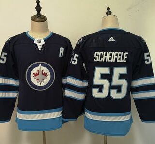 Women's Winnipeg Jets #55 Mark Scheifele Navy Jersey